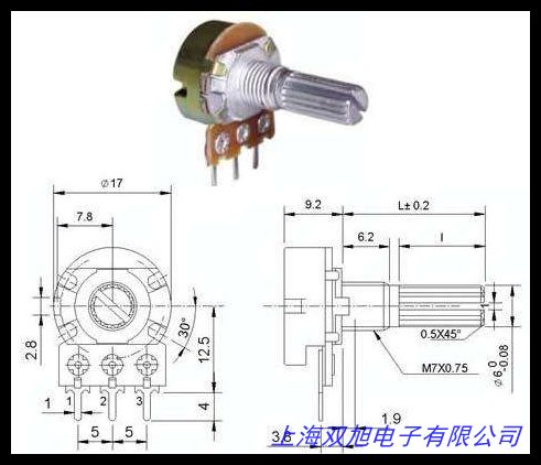 TOCOS TOKYO COSMOS RV24YN20SB502 密封型電位器 5K可調(diào)電阻器
